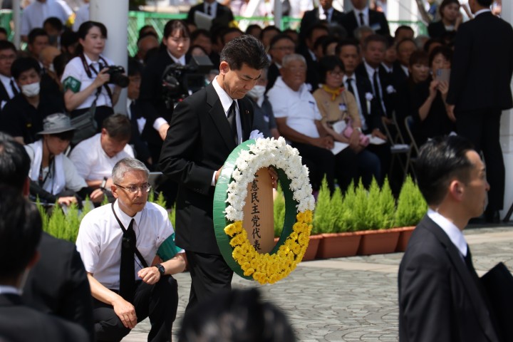 長崎原爆犠牲者慰霊平和祈念式典(平和祈念式典) 泉健太