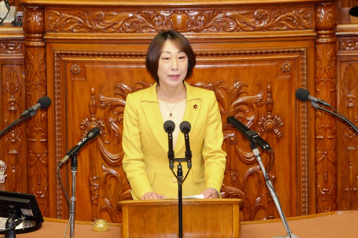 菊田真紀子 衆院本会議 盛山文部科学大臣不信任決議案