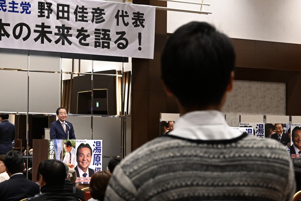参加者との対話を行う野田代表 参加者との対話を行う野田代表