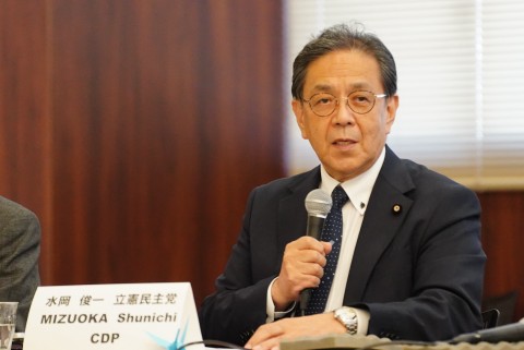 20260805ICAN国会議員討論会に参加する水岡俊一代表