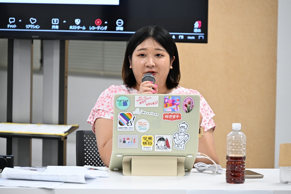 20260914ジェンダー勉強会第３回での、地方女子プロジェクト代表の山本蓮さん