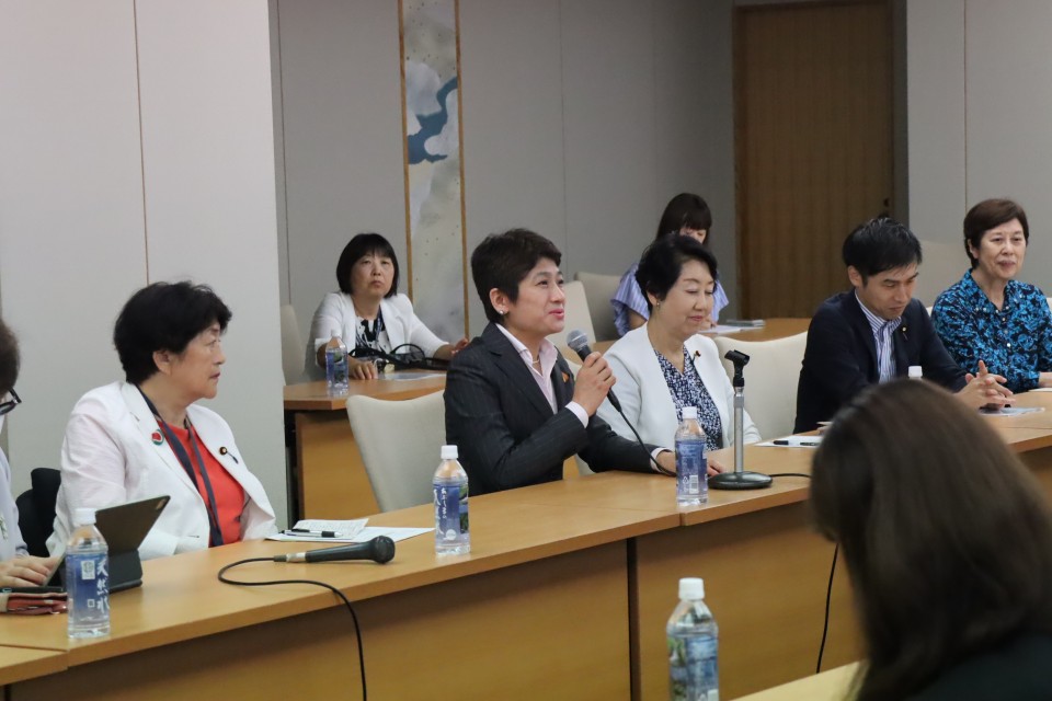 女性差別撤廃条約選択議定書の批准を求める要請 西村智奈美 大河原まさこ 早稲田ゆき