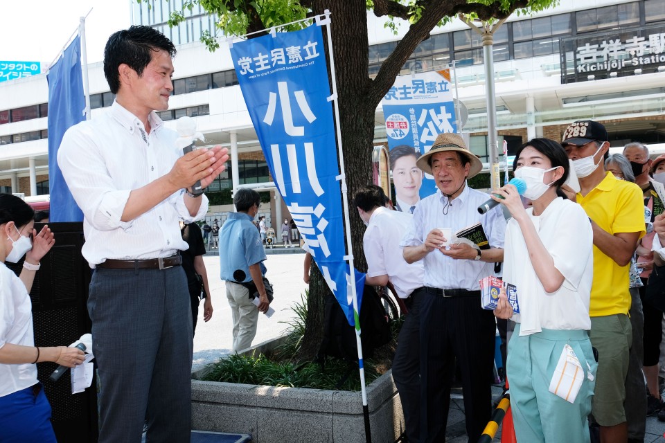 党岐阜5区総支部長の今井るるさんも応援に訪れ、小川淳也政調会長に質問 党岐阜5区総支部長の今井るるさんも応援に訪れ、小川淳也政調会長に質問