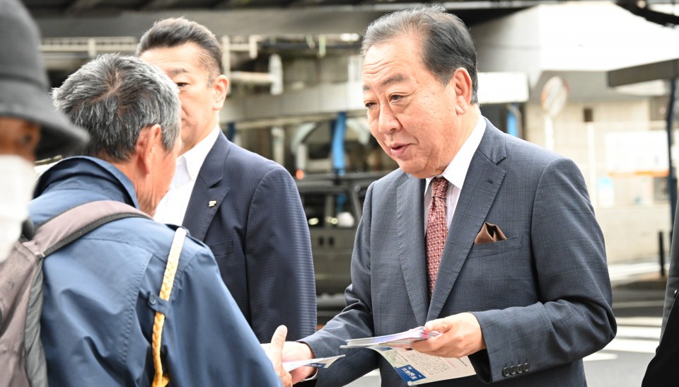 野田佳彦 ビラ配り