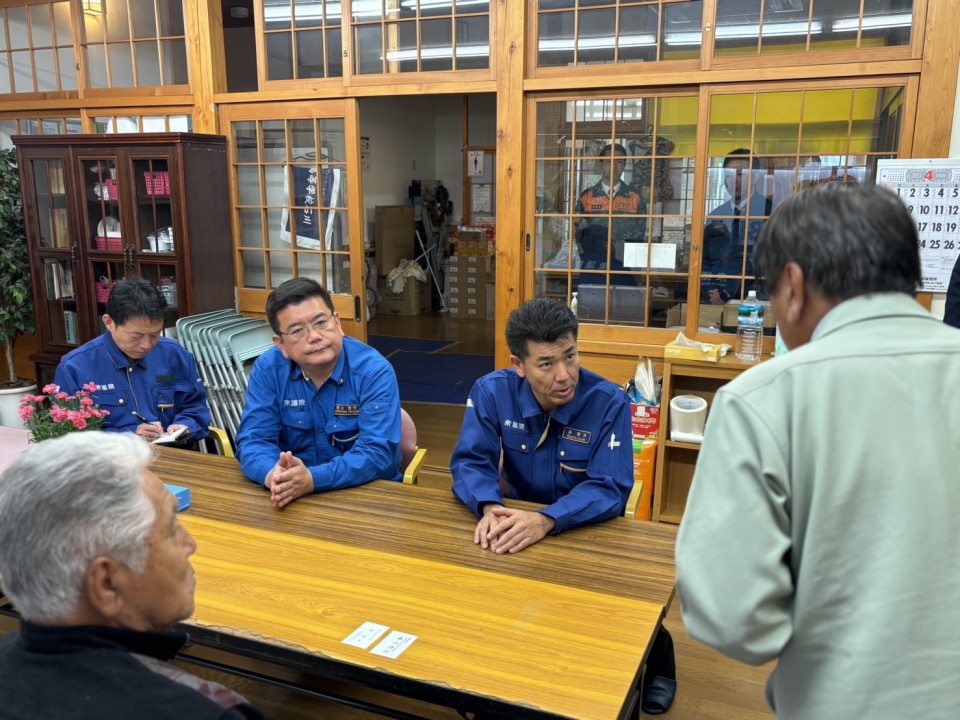公民館での意見交換 泉健太 近藤和也 能登半島地震 森山浩行