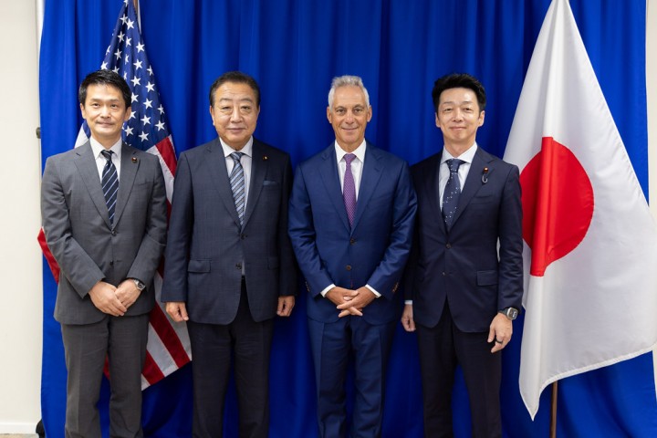野田佳彦代表、エマニュエル駐日米国大使　小川淳也　源馬謙太郎
