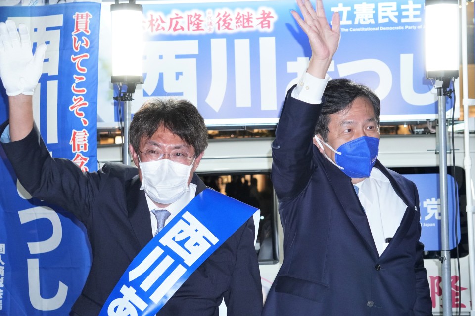 ★枝野代表 西川候補 ツーショット DSC03206.JPG