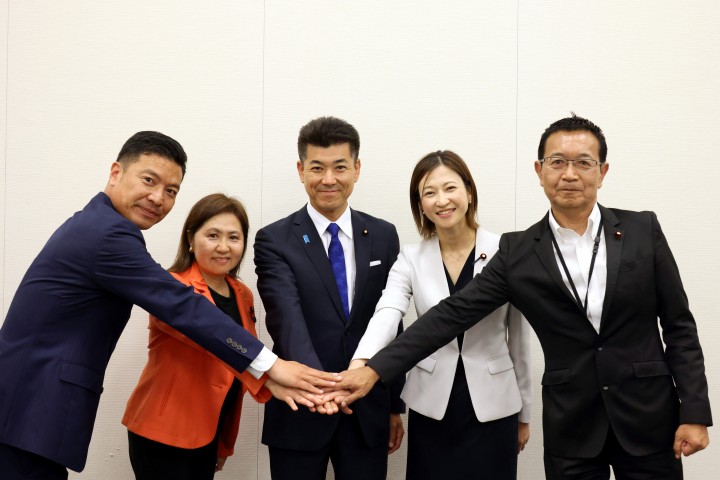 両院議員懇談会　泉健太　亀井亜紀子　山田勝彦　酒井なつみ　川内博史