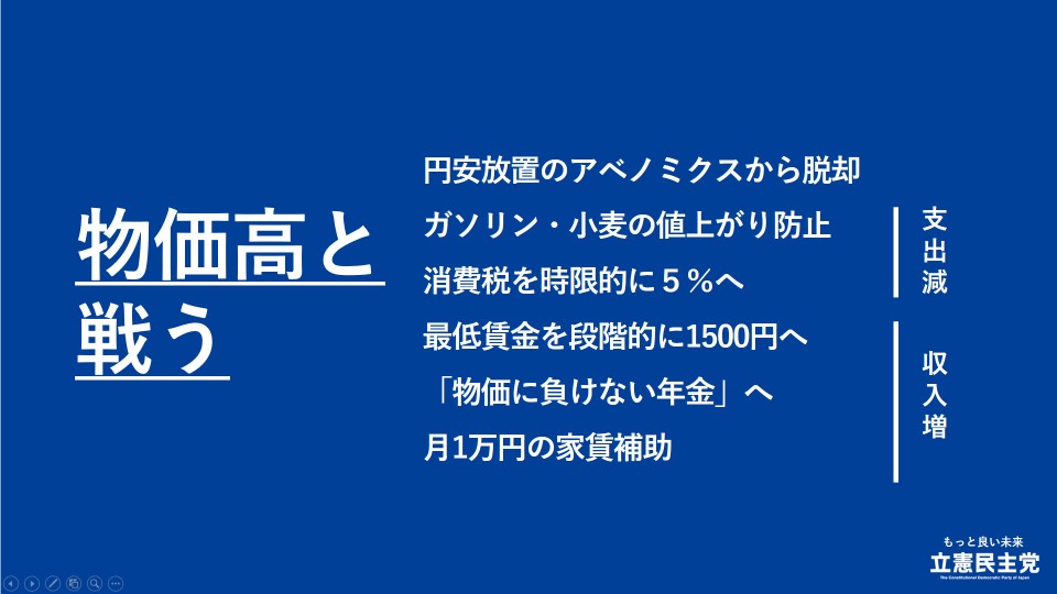 生活安全保障 物価高と戦う