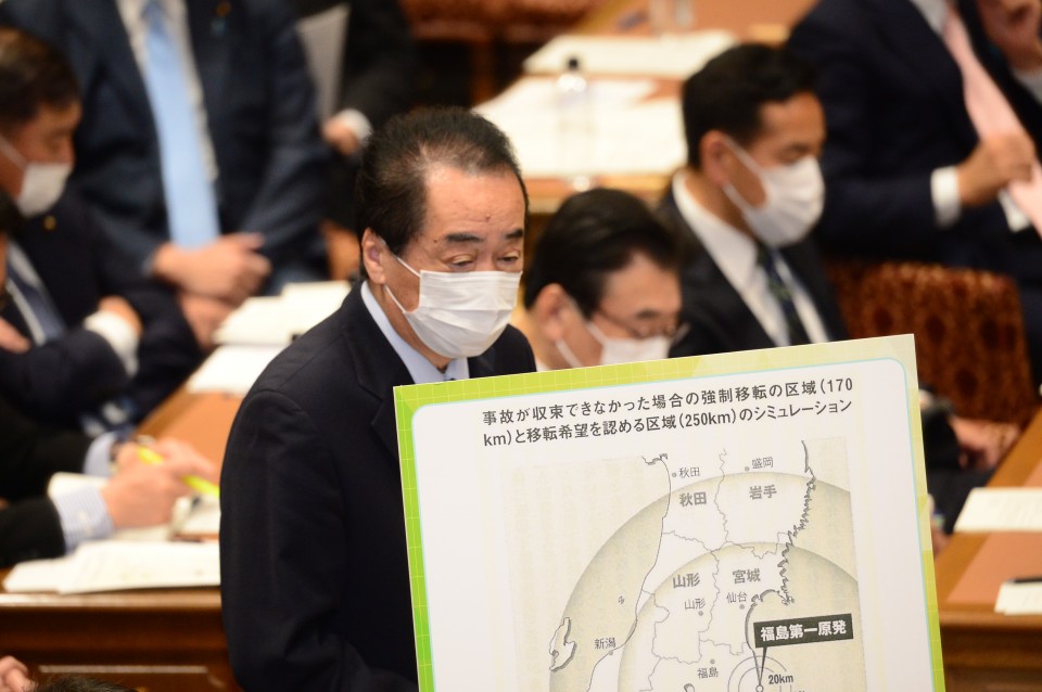 自身が指示し、作成してもらった「事故が収束できなかった場合の強制移転の区域(170km)と移転希望を認める区域(250km)のシミュレーション」 20210222 111642.JPG