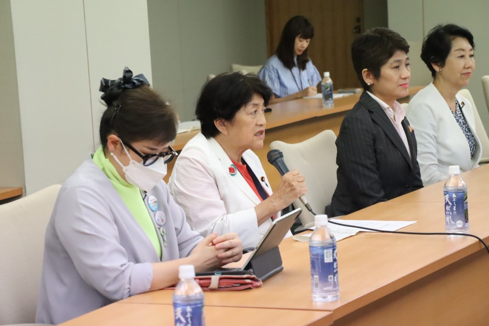 女性差別撤廃条約選択議定書の批准を求める要請 西村智奈美 大河原まさこ 早稲田ゆき