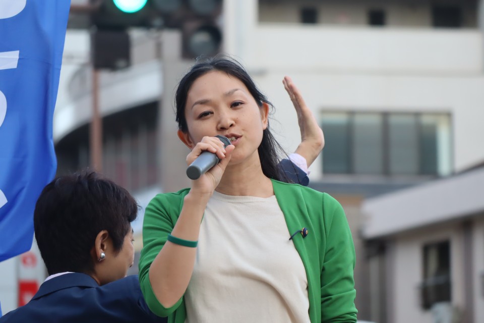 さくの桂子豊山町議会議員。「政治にまったく関心のなかった私が町議になった。病児保育の開設、避難所における細かい配慮など、女性の声で行政を具体的にを変えていけることを実感している」 さくの桂子