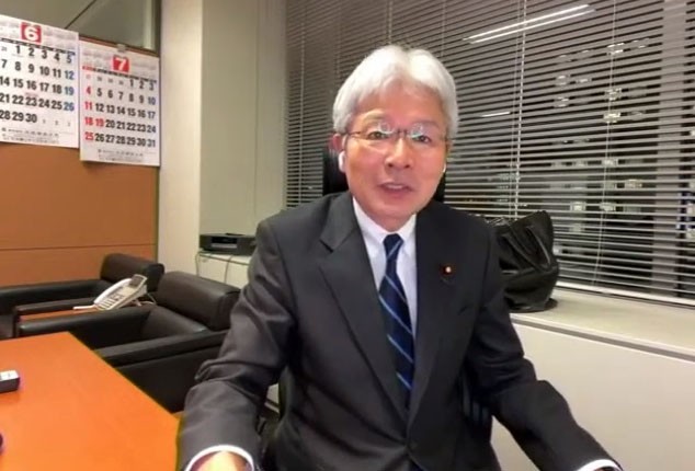 締めのあいさつをおこなった、つながる本部事務総長の逢坂誠二衆院議員 逢坂誠二先生.jpg