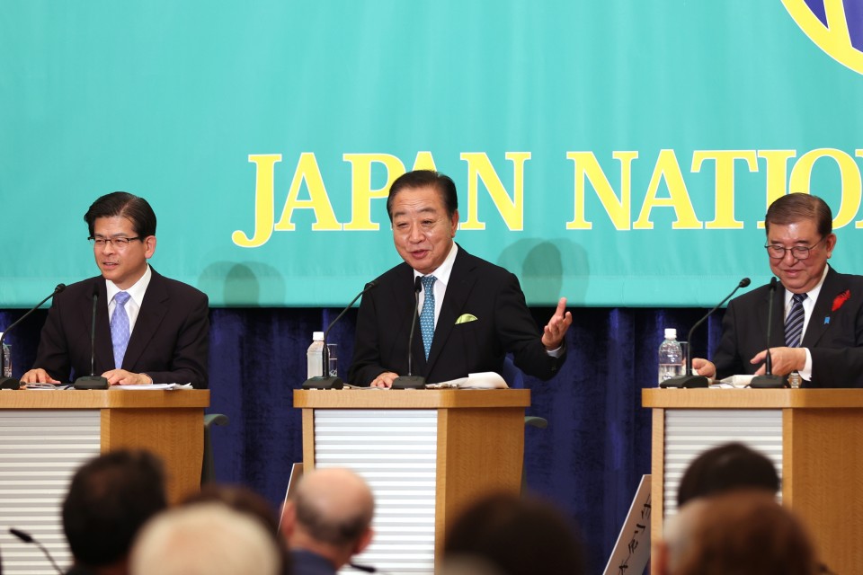 日本記者クラブ 7党首討論会 野田佳彦