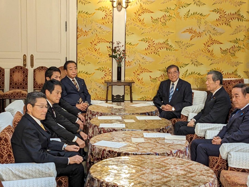 野田佳彦 党首会談
